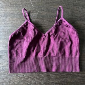 Zella Purple Ribbed Bralette